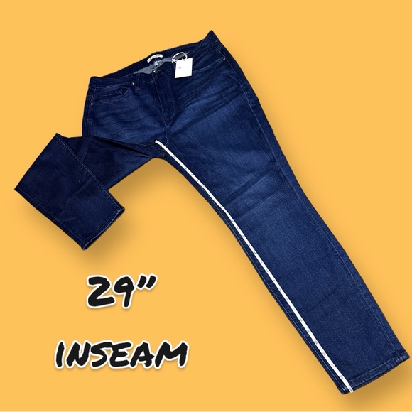 🎉 HP!🎉 NWT Good American “Good Waist” Skinny Jeans in Blue796. Size 18 👖 - Picture 7 of 16